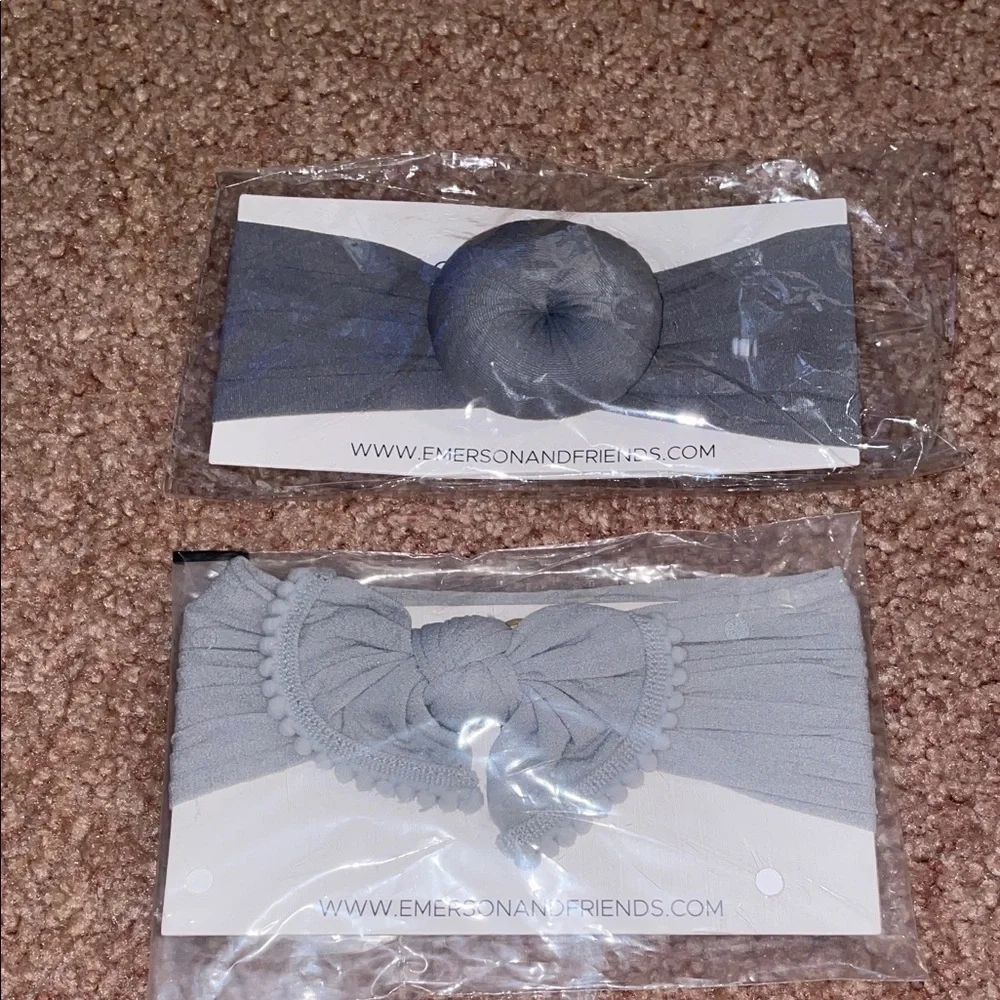 Emerson and Friends Gray Baby Headbands
